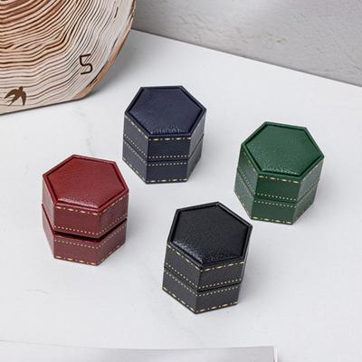 Muster Ringbox Europäischer Ohrring-Organizer Ringhalter-Etui Luxuriöse Sechseckige Schmuckschatulle Für den Schminktisch Geschenk Für Frauen