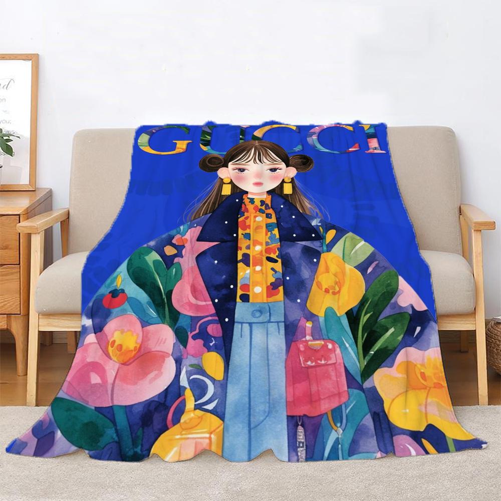 Gucc Bed Throw Blanket Luxury Bedding Fluffy Soft Blankets Sofa Decoration Beach Towel Interior for Home Knitted Plaid Knee Nap