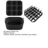 Air Fryer Silicone Basket Liners Large Square Oven Pan BBQ Grill Reusable Cake Molds for Hot Dogs Bacon Jelly