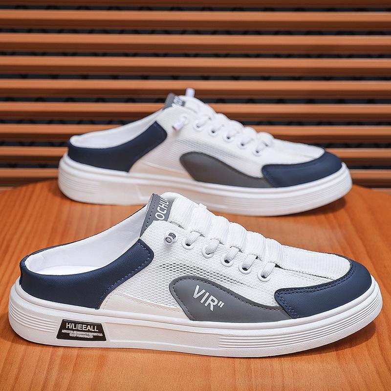 Módní Pánská obuv pro volný čas Letní outdoorové pantofle pro muže 2024 Pohodlné prodyšné pánské polobotky ploché ploché boty Chanclas Hombre