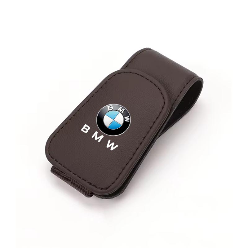 Car Glasses Clip Multifunction Sun Visor Leather Eyeglasses Clip For BMW M e46 e90 e60 f30 f10 e39 e36 g20 g30 f20 Accessories djbf00