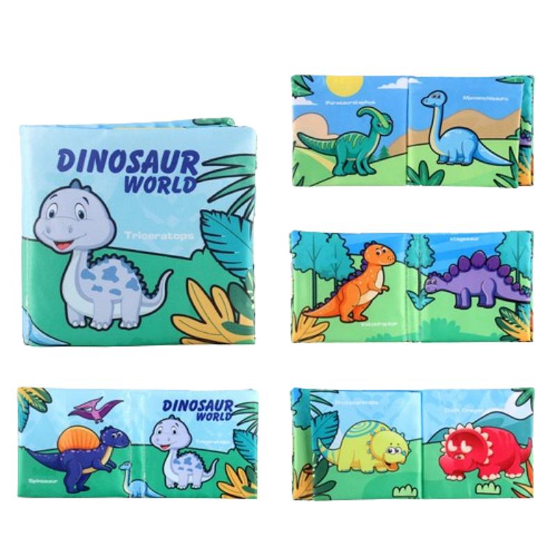 

Набор тканевых книжек-игрушек для младенцев и малышей с дизайном транспорта и животных Dinosaur
