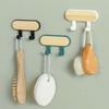 Bathroom Wood Towel Self Adhesive Toliet Wall Mounted Wall Hook Hanger Key Holder Storage Rack