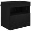Wall Mounted TV Unit with LED Lighting 5 Pcs Black Oak Effect