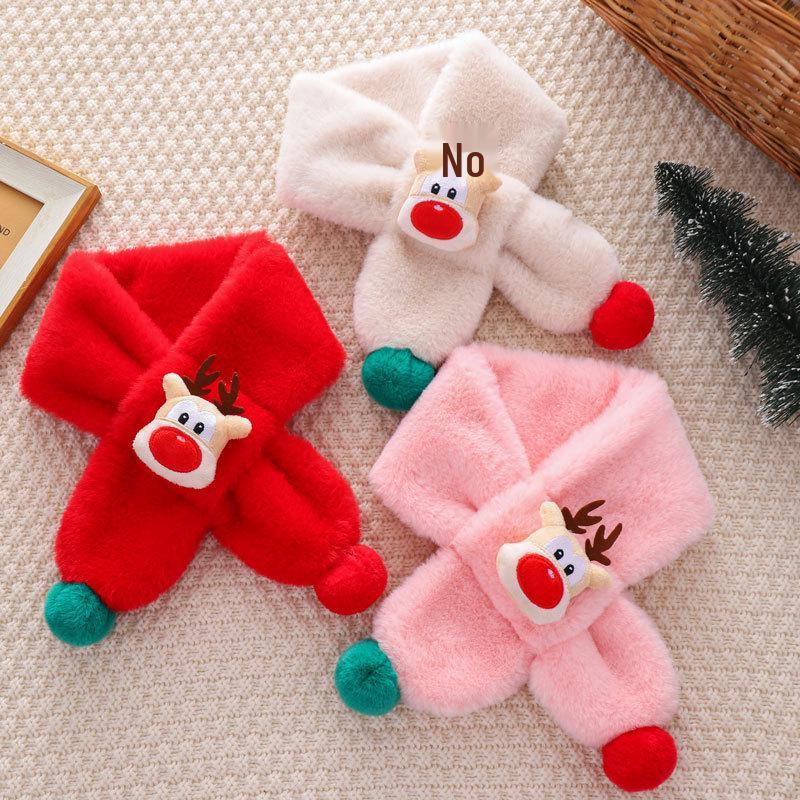 Winter Kunstkaninchenfell Cartoon Snood: Kuscheliger Plüsch-Nackenwärmer für Kinder & Eltern