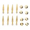 8Pcs Speaker Spikes Copper Shockproof Isolation Foot Set with Base Pad Adjustable Height for Subwoof