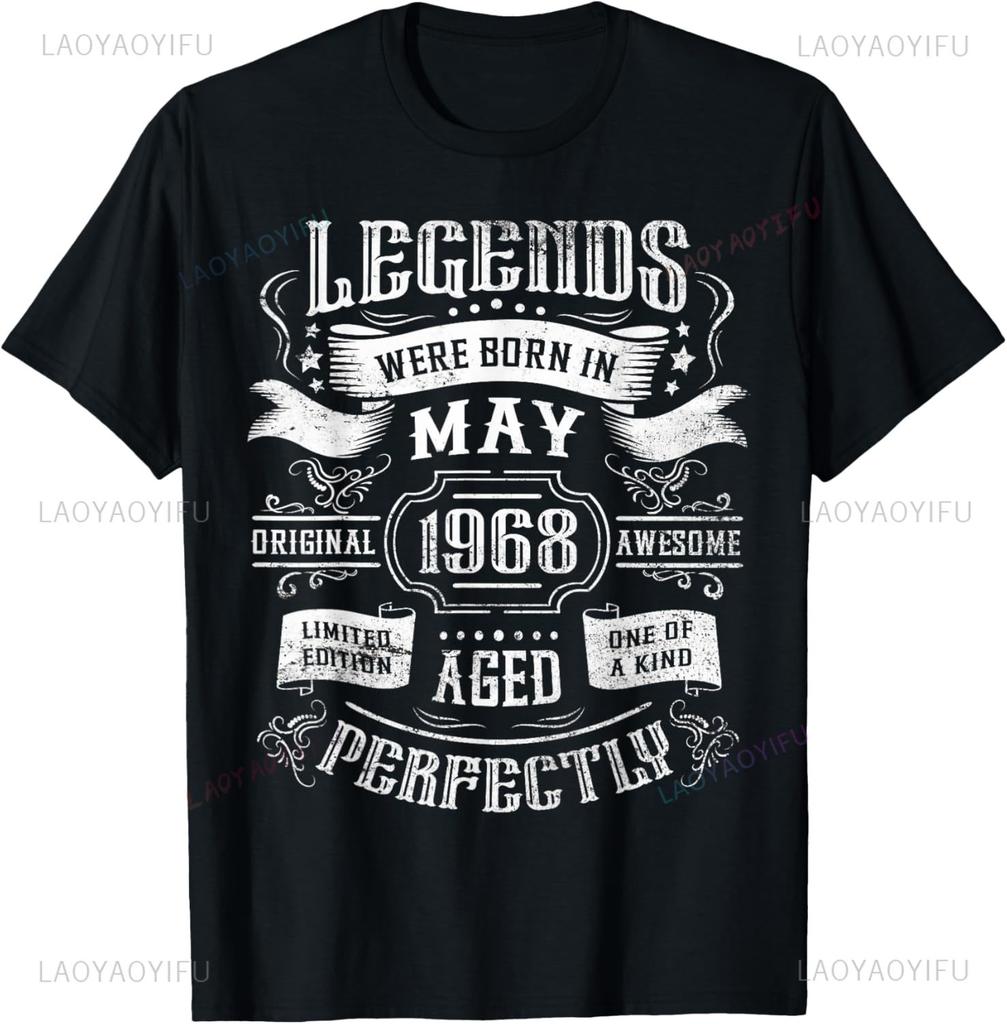 Legends Born In 1968 56th Birthday 57 Years Old Bday Men T-Shirt Mens T Shirt Print On Demand Mens T Shirt Ropa Hombre