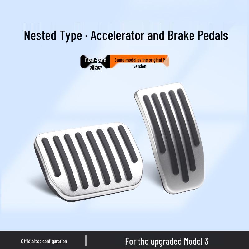 Aluminum Alloy Throttle Brake Pedal Decorations for Tesla Model Y/3 Refresh Accessories