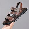 Sommer Modische Herren Gürtelschnalle Gartensandalen Atmungsaktiv Übergröße Strandschuhe Weiche Sohle Freizeit-Slipper