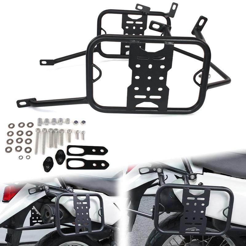 KLR 650 Side Pannier Racks Fit For KAWASAKI KLR650 2008-2018 Motorcycle Saddlebag Saddle Bag Support Guard Bars Mount Brackets