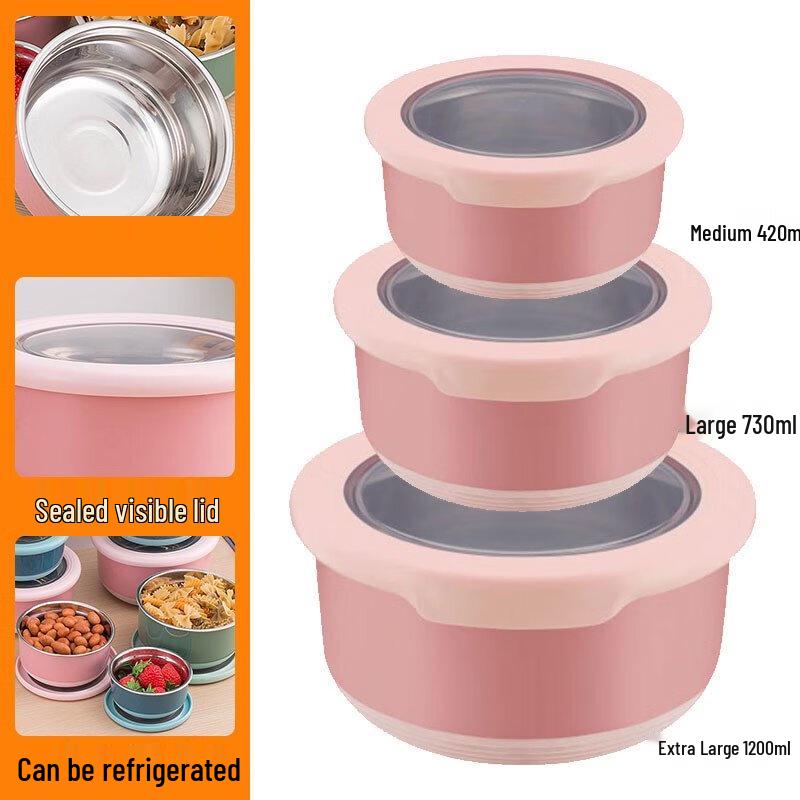 ZISIZ Stainless Steel Food Storage Container Set