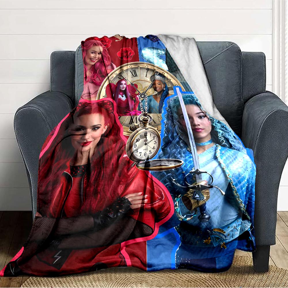 1pc Descendants The Rise of Red2 Blanket, Gift, for Men and Women, Soft Blanket, Good for Sofa Bed Couch Travel, Lightweight Flannel Blanket