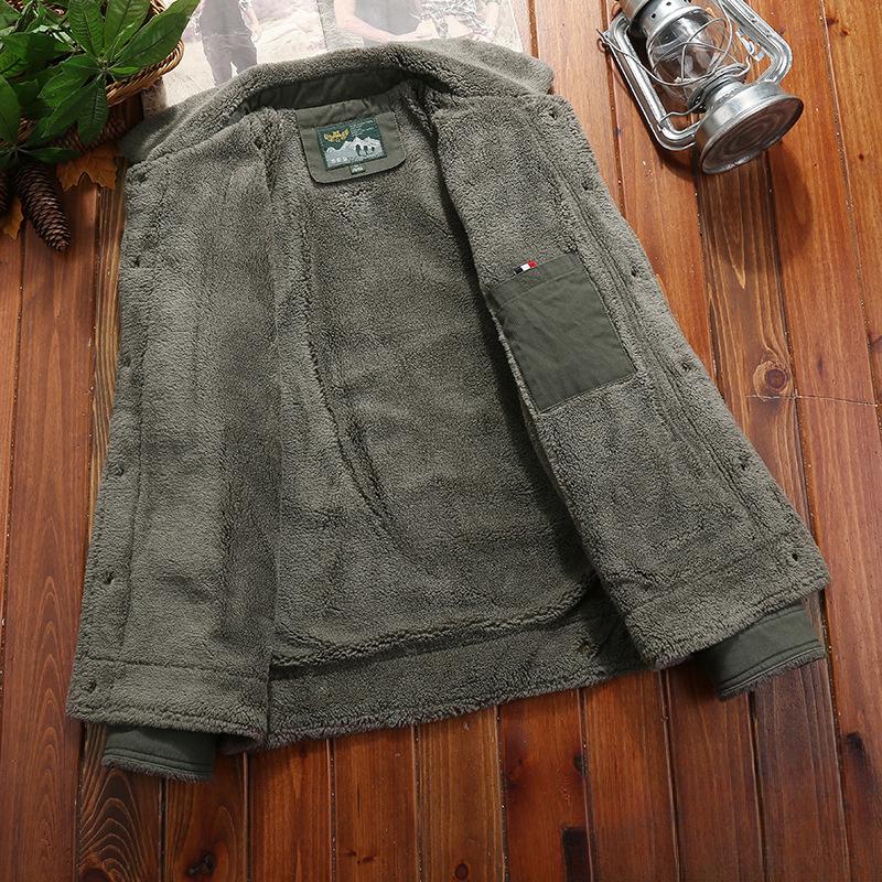 

Новая мужская зимняя куртка с хлопковой подкладкой, с начесом и утолщенными лацканами, теплая куртка с хлопковой подкладкой, повседневная куртка для людей среднего и пожилого возраста, куртка с хлопковой подкладкой 6XL