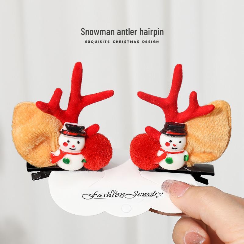 Festive Antler Hair Clip - Cute Christmas Headwear for Adults & Kids