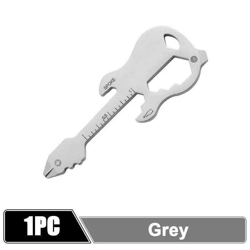 12 In 1 Multifunctional Keychain Creative Guitar Opener Portable Multitool Gadgets Wedding Gifts for Guests Screwdriver Necklace