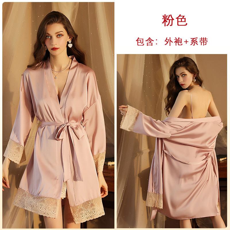 

Соблазнительная частная сексуальная пижама женская с длинным рукавом атласное кружевное платье на шнуровке платье L