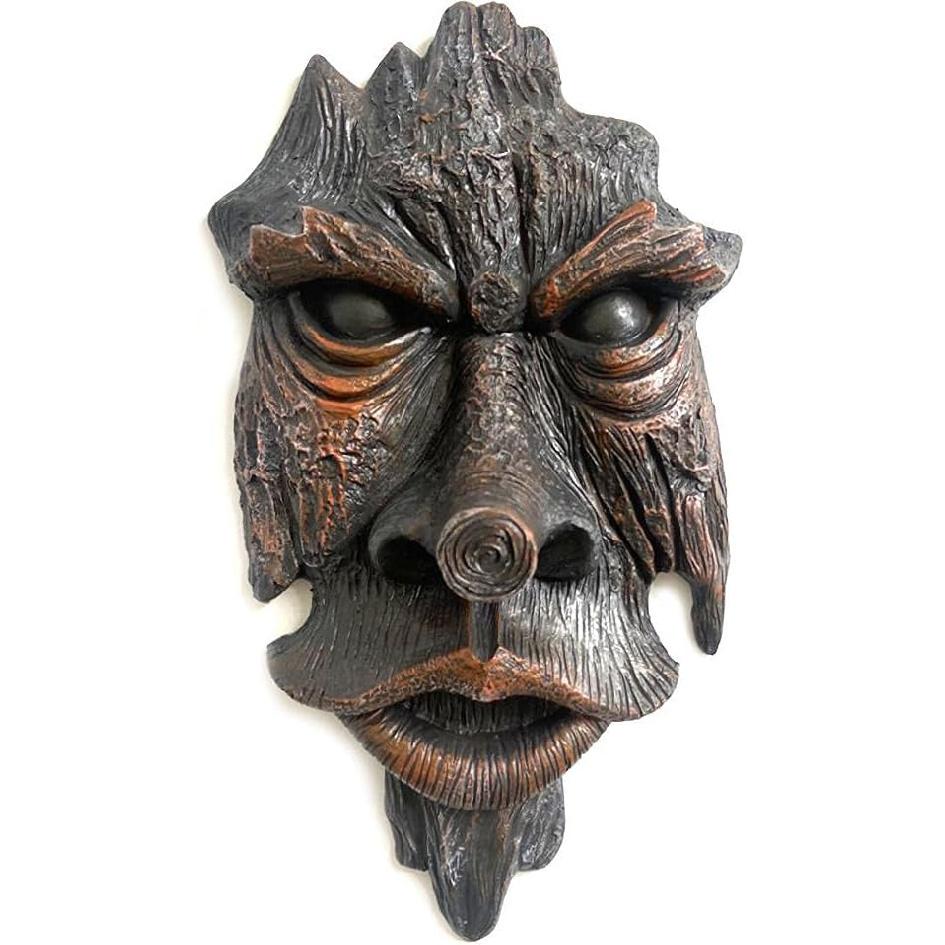 POPG Old Man Tree Faces Decor Outdoor Tree Hugger Sculpture Garden Decoration