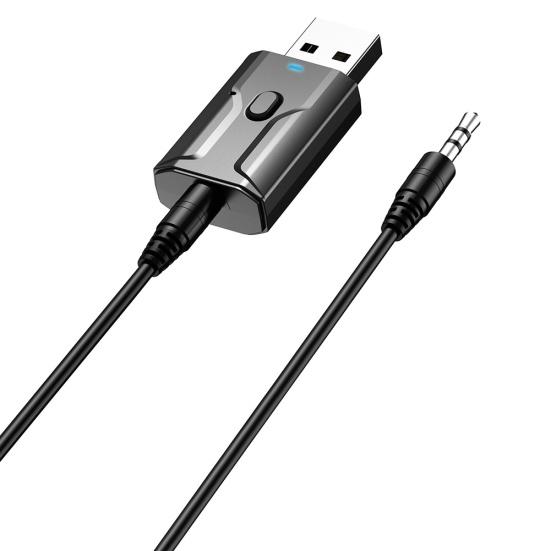 Portable USB Bluetooth-compatible 5.0 Adapter Stereo 3.5mm AUX Audio Receiver Transmitter