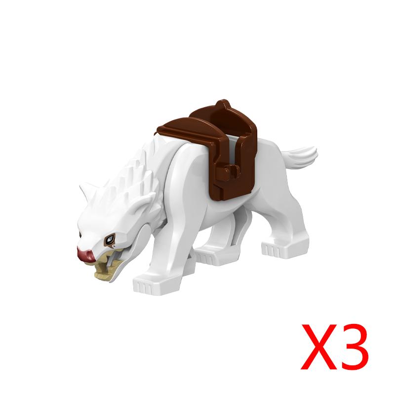 Military Building Blocks Medieval Solider Knights Equipments Mount War-Horse Wolf Flag Vests Shields Fiery Dragon Mini Blocks