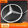 AMG W220 Für Benz 18,5 cm Für Mercedes-Benz A-Klasse A W176 2013-2018 A W177 2019-2023 Kühlergrill-Plakette Vorne Konvexer Stern-Emblem