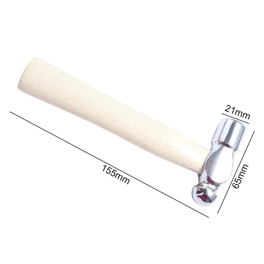 Round Head Mini Hammer Wooden Handle Double-Faced Hammer Ball Peen Hammer  Smashing Walnut