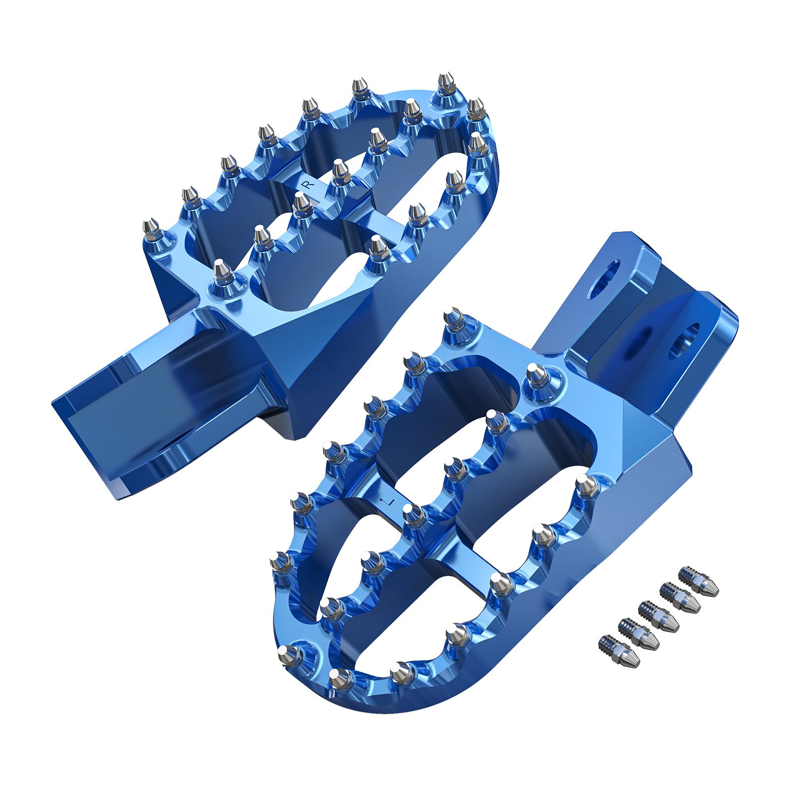 NICECNC For Yamaha 2007-2021 WR250R WR250X WR 250R WR 250X Motorcycle 57mm Wide Foot Pegs Footrest Pedals 2020 2019 2018 2017 синий