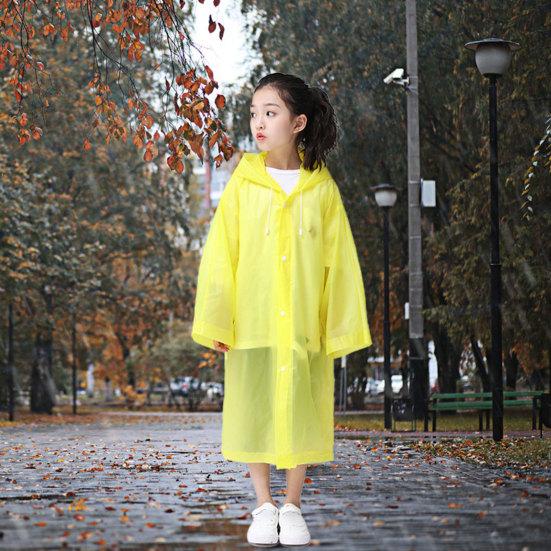 Kinder-Regenmantel, praktisch, tragbar, Kordelzug-Design, regenfest, langer Kinder-Poncho mit Kapuze, Outdoor-Versorgung