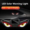 Car Devil Eye Solar Wireless Decorative Light LED Warning Light Triangle Window Rear Window Car Fun Atmosphere Light
