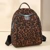 Leopard Print Bag Women's Backpack Student Schoolbag