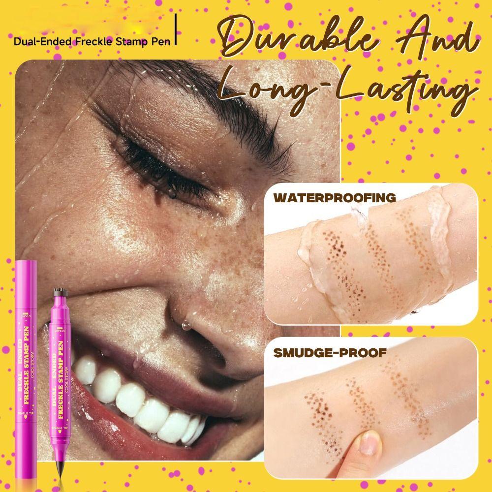 Dual-Ended Freckle Makeup Pencil Smudge-proof Freckle Pen High Quality Faux Freckle Stamp