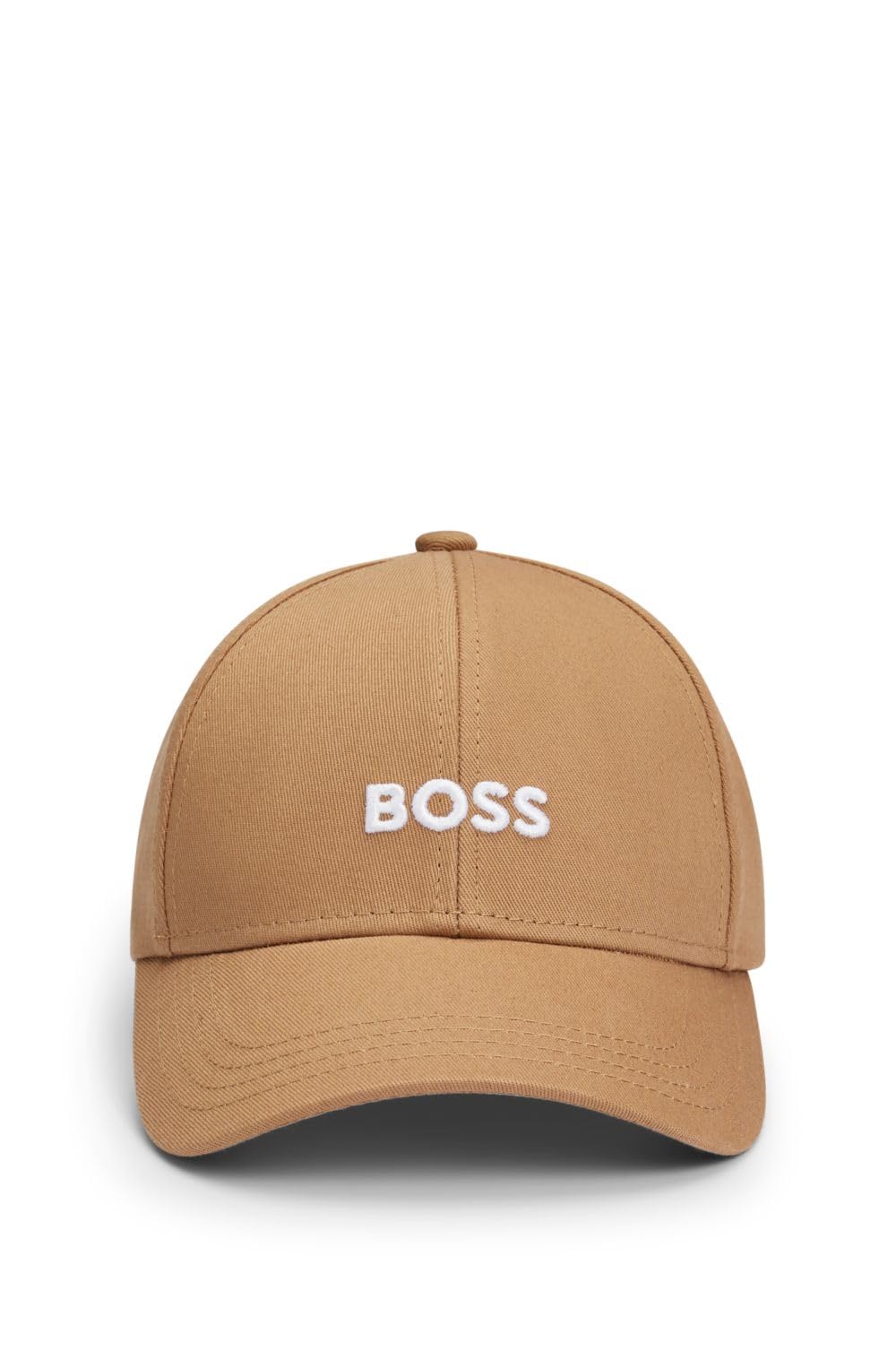 

Logo Embroidered Cotton Twill 6 Panel Cap ONESIZE Beige [BOSS] Men s