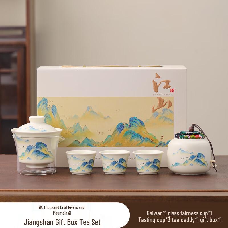 CJ Chengjue Thousand Li of Rivers and Mountains Tea Set