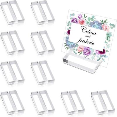 Display Stand Photos Clips Wedding Supplies Desktop Decoration Place Card Acrylic Sign Holder Clamps Stand Table Numbers Holder