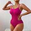 Women's Fashion New Backless Strapless Color Open Crotch Bodysuit Shapewear