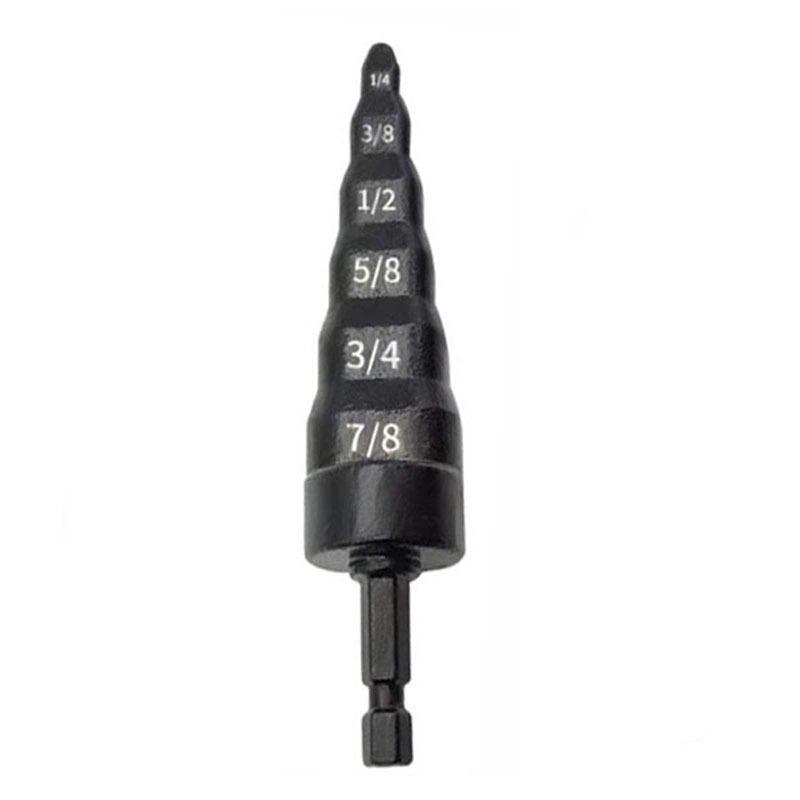 6 In 1 Air Conditioner Copper Pipe Expander High Hardness Swaging Drill Bit Tube Expanding Tool for Residential AC Repair Use