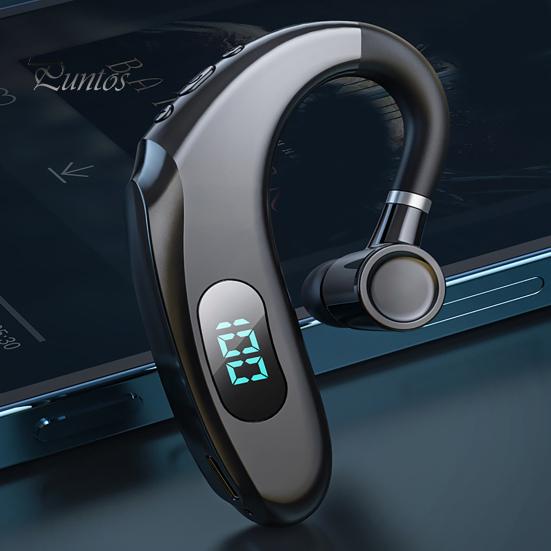 

Q20 Bluetooth-compatible Earphone Digital Display Long Standby Time Ear Hook Business Stereo Wireless Headphone for Running чёрный