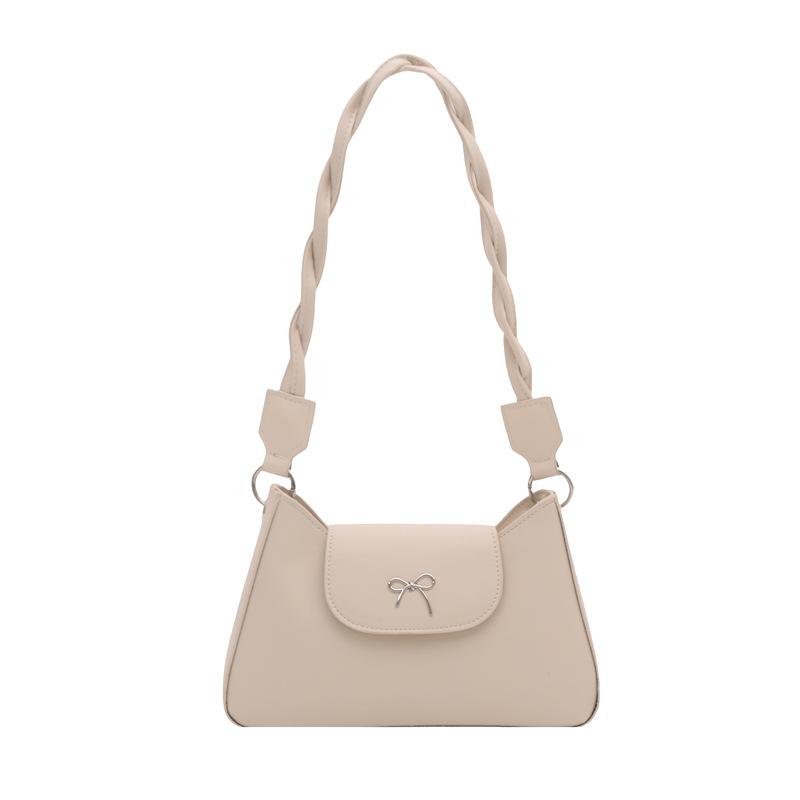 fashionable retro largecapacity summer new textured casual bow crossbody underarm small square bag woman