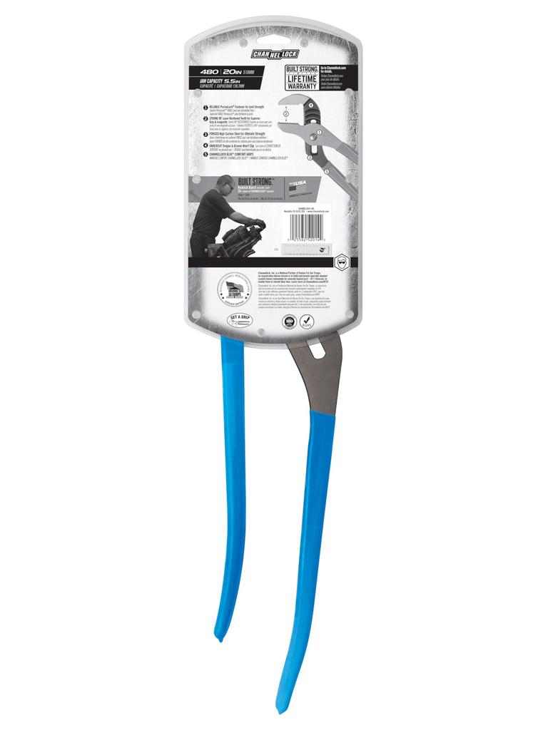 Water Pump Pliers 514mm Straight Jaw Type 480