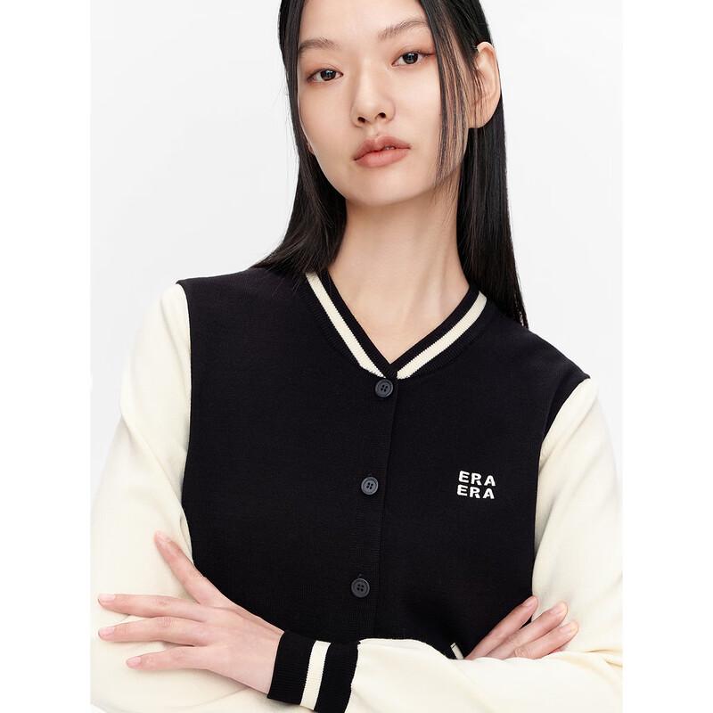 PEACEBIRD Women's Baseball Collar Knit Jacket