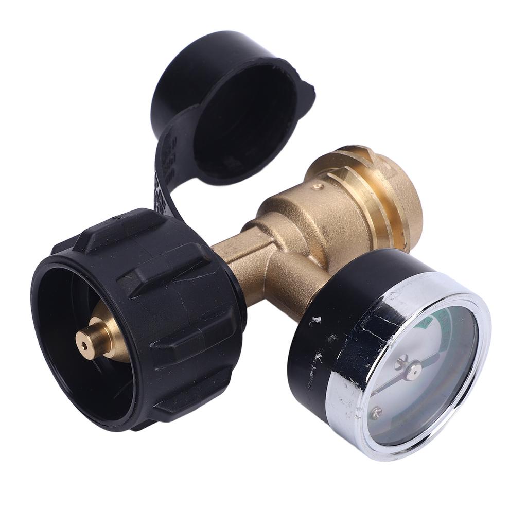 2PCS Gas Tank Gauge Level Indicator Precision Monitoring Gas Pressure Meter for 5lb To 40lb Gas Tank with QCC1 Type1