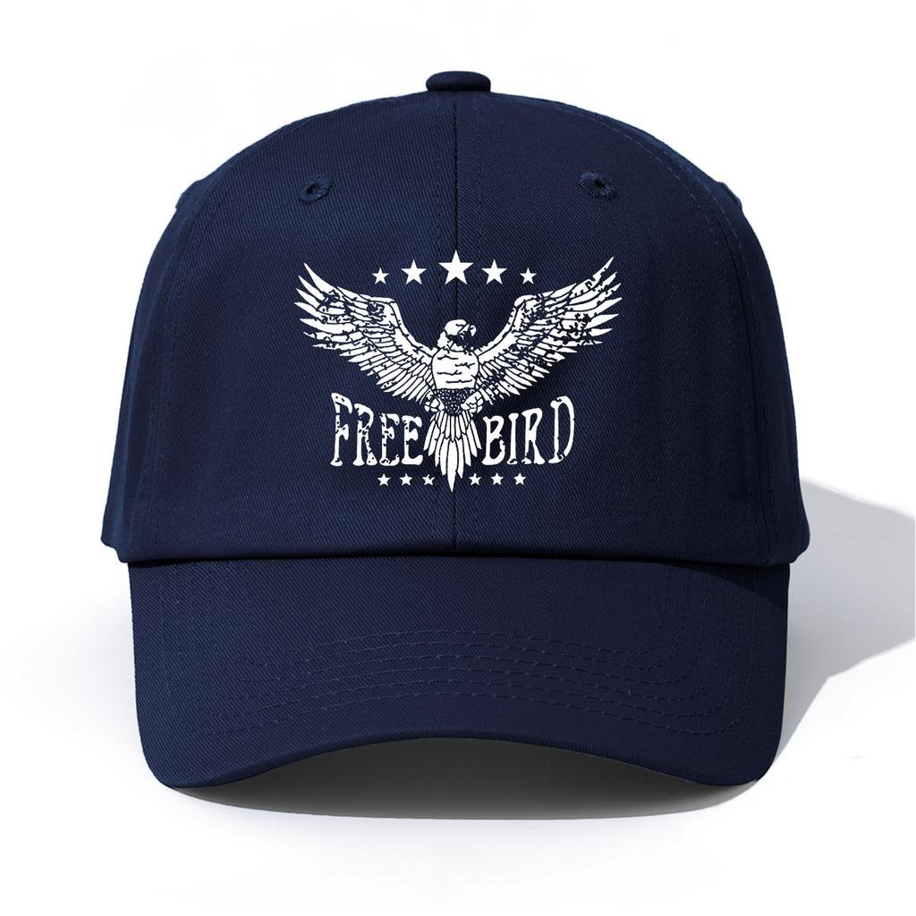 1pc FREE BIRD Print Baseball Cap for AdultsMinimalist Retro Style Casual Soft Adjustable Dad HatPerfect As Gift