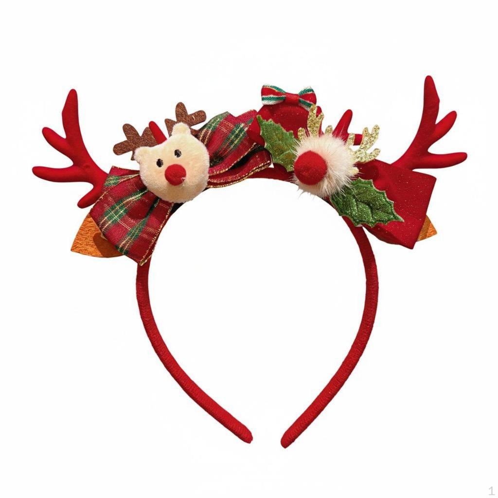 Reindeer Headpiece Headband Festive Design Soft Comfortable Christmas Deer