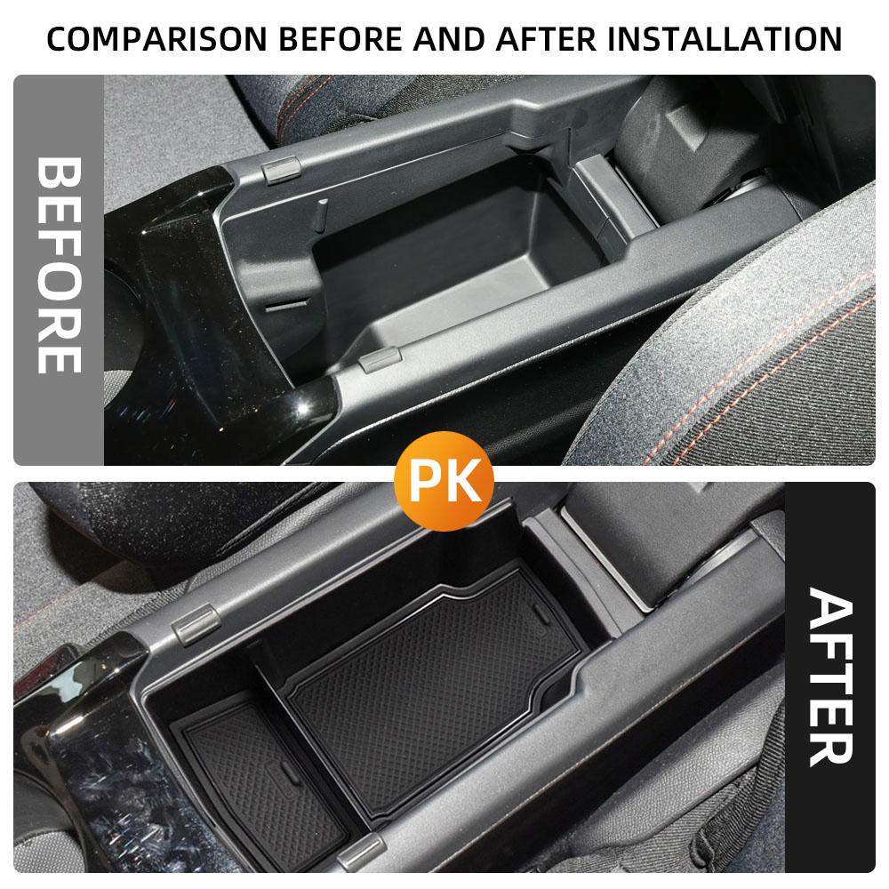 Car Center Console Armrest Storage Box for Peugeot 208 E208 2020-2024 ABS Interior Upgrade Accessories Organizer Tray