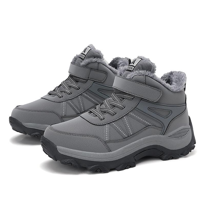 

Северо-восточные зимние хлопковые сапоги, бархатные мужские и женские нескользящие уличные спортивные ботинки, теплые ботинки для среднего и пожилого возраста, большой размер 47