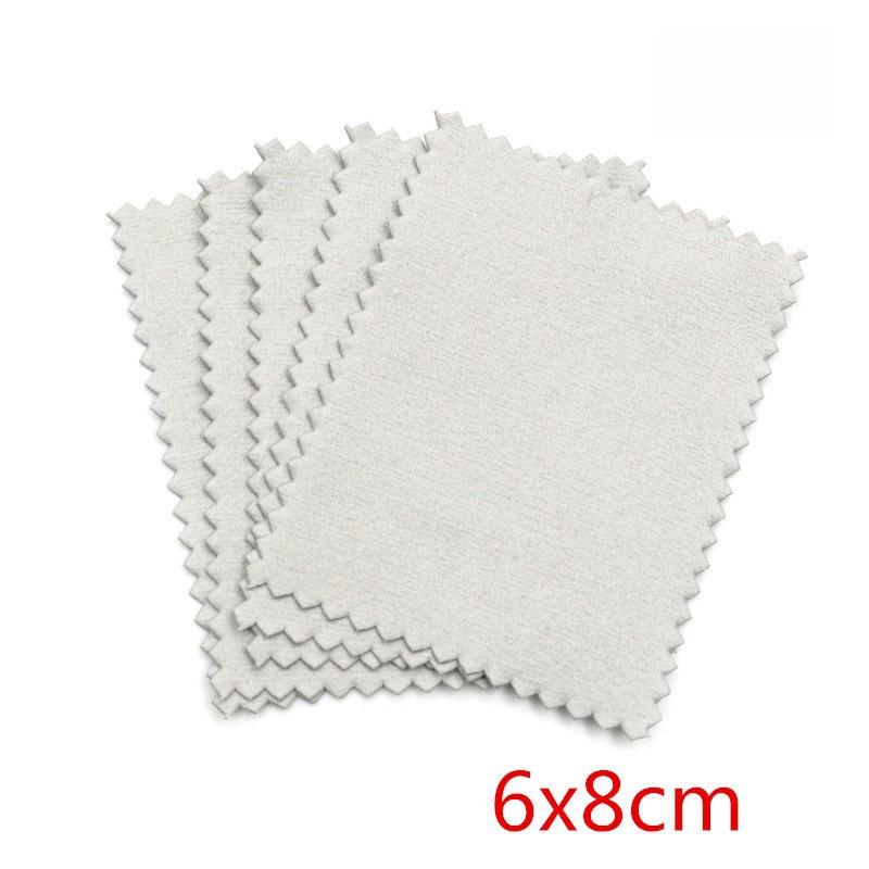 10pcs Polish Polishing Cloth Silver Color Cleaning Polishing Cloth Soft Clean Wipe Wiping Cloth For Silver Gold Jewelry Tools