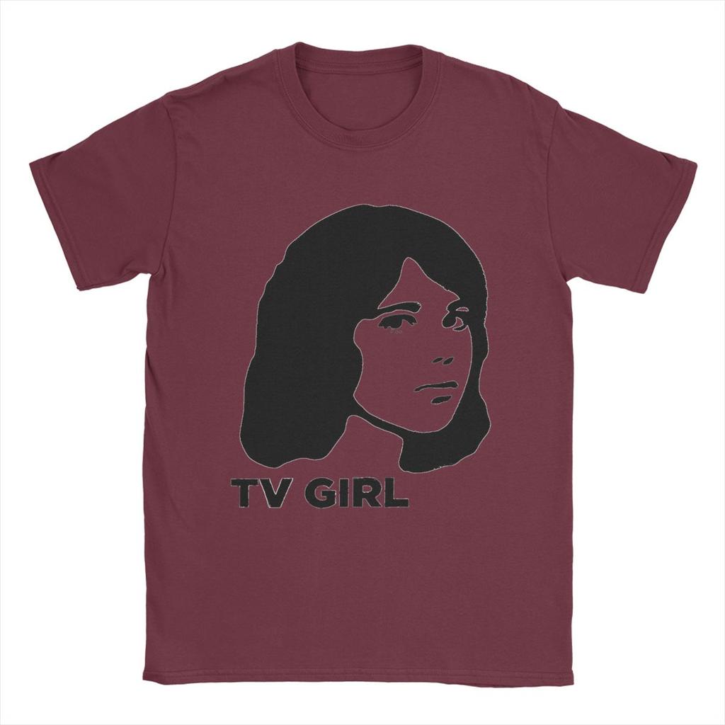 Men's T-Shirt Tv Girl Band Creative 100% Cotton Tees Short Sleeve T Shirts O Neck Clothes Plus Size