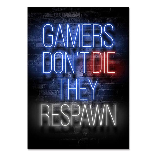 Gaming Room Decoration Poster Wall Art Video Game Canvas Painting Playroom Decor Picture for Gamer Boy Bedroom Prints Decor