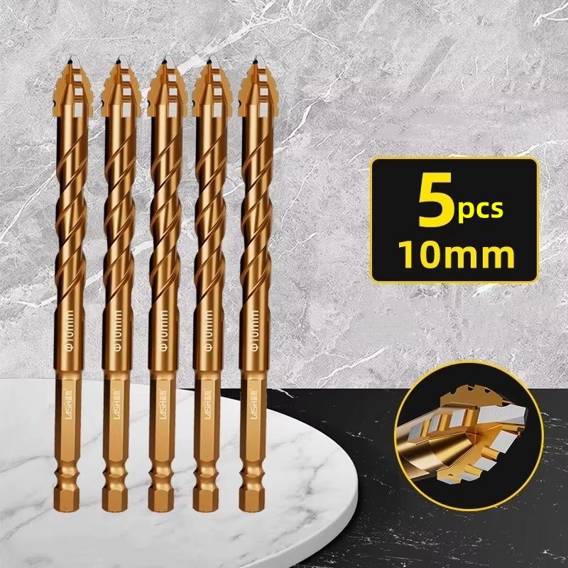 Upgraded Four-edged Sawtooth Drill Bit Professional Carpentry Tools For Glass Ceramic Concrete Brick Metal Drill Bit Set