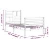 VidaXL Cadre de lit et tête de lit 100x200 cm bois massif 3194886