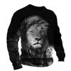 Camiseta de Manga Larga Retro para Hombre Camisa con Estampado de Animales Ropa con Patrón de Animales Ropa Urbana Top de Manga Talla Grande para Hombre XS-5XL